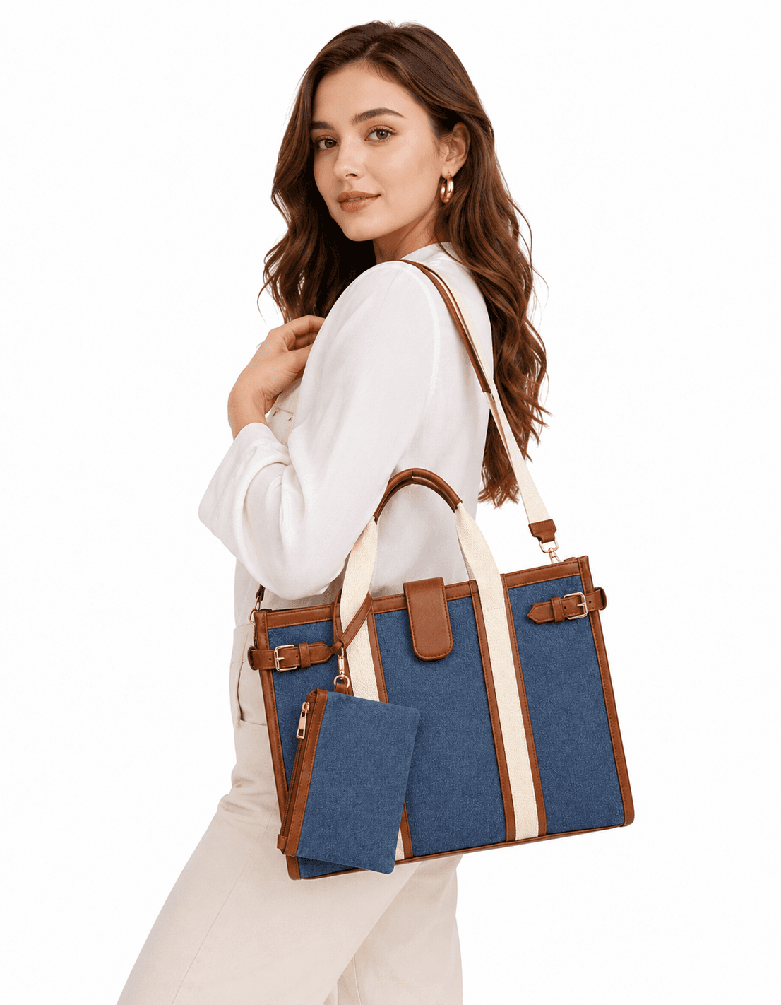Denim Tote Bag (Dark Denim Blue) - View 5