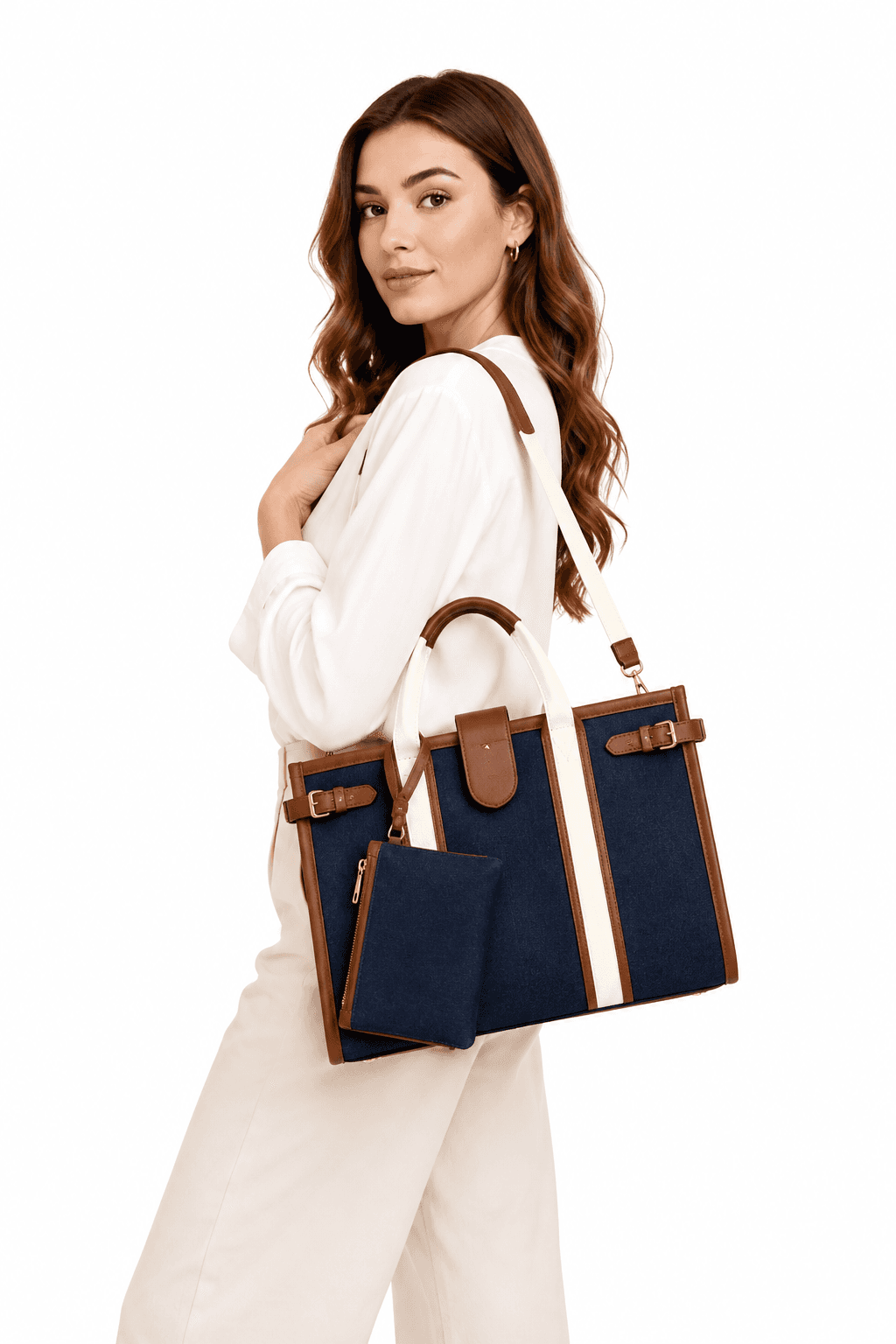 Denim Tote Bag (Light Denim Blue) - View 5