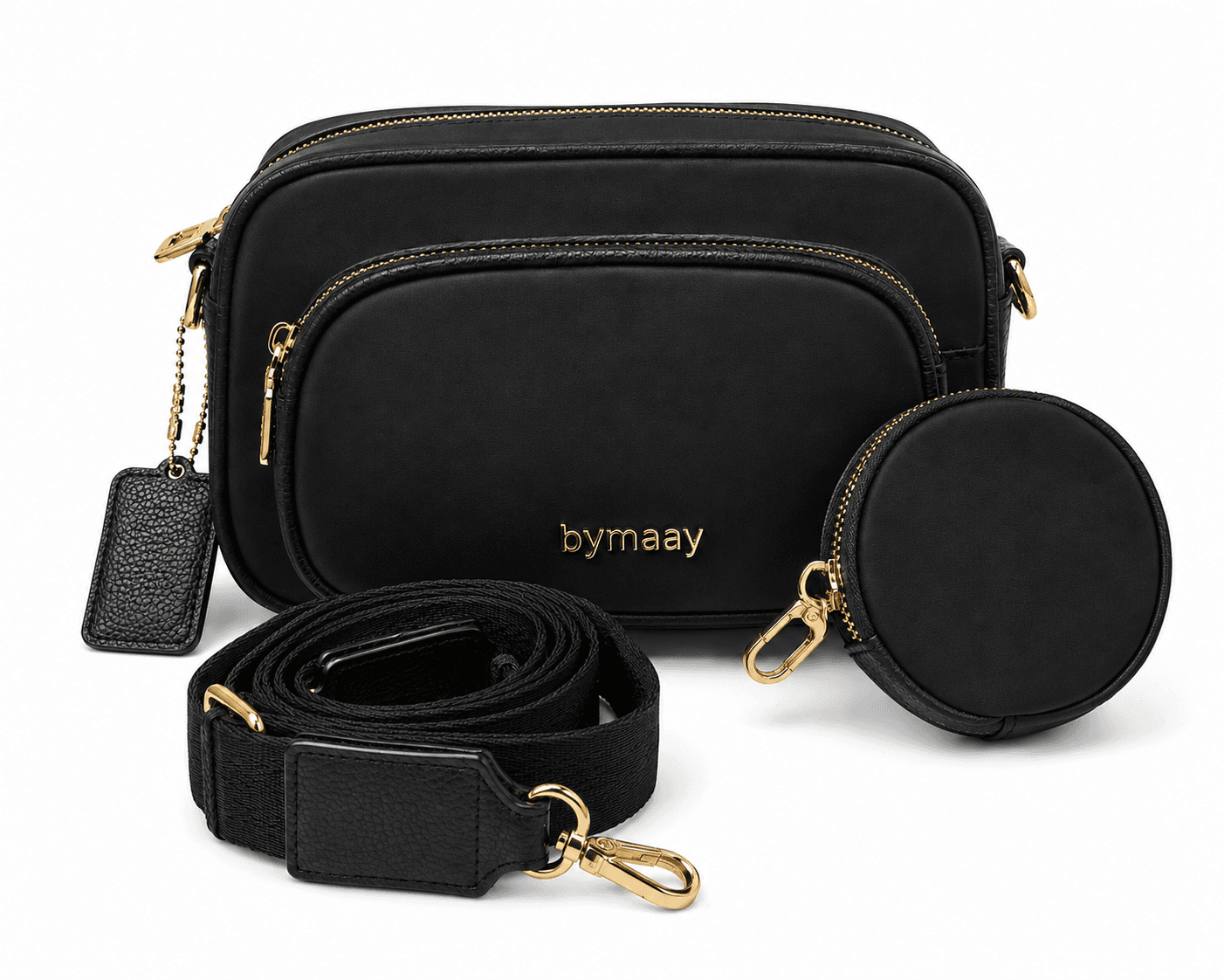 Sahari Hub Noir Multi-Compartment Sling Bag Set - View 1