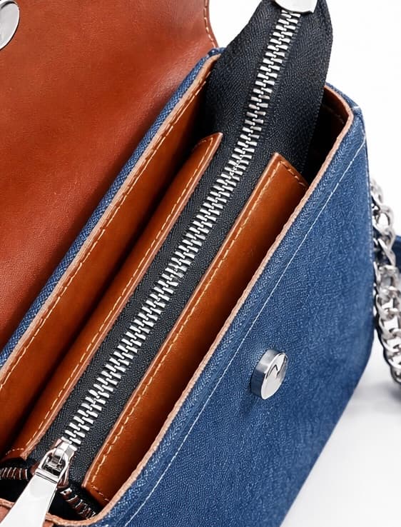 Denim Shoulder Box Bag - View 2