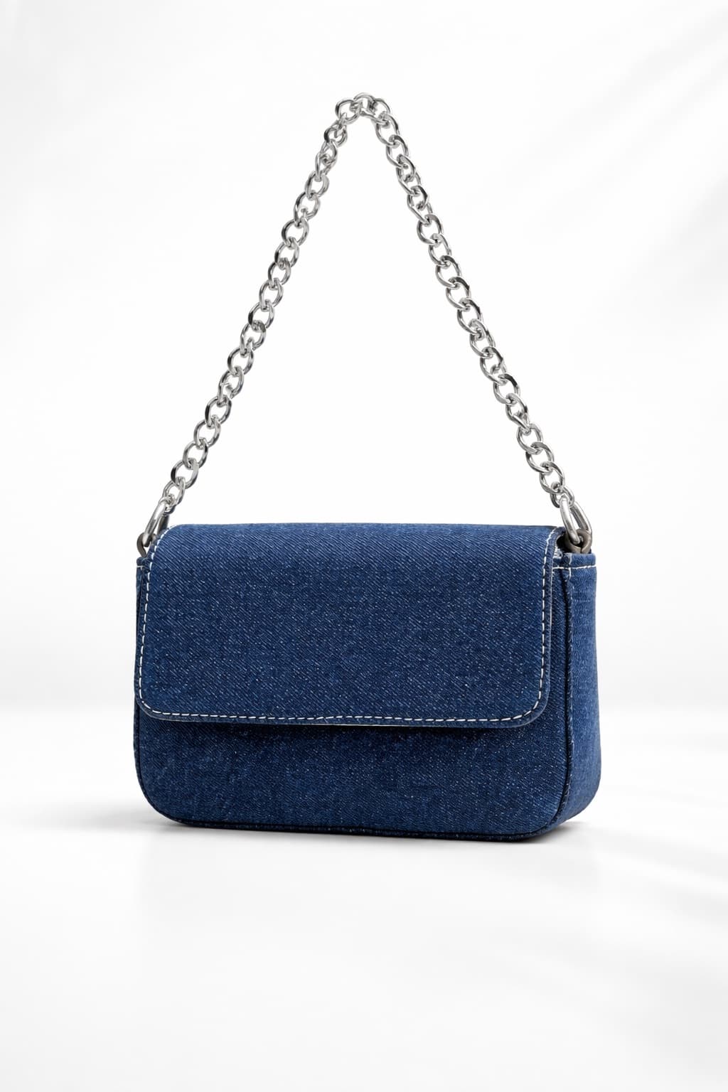 Denim Shoulder Box Bag - View 3
