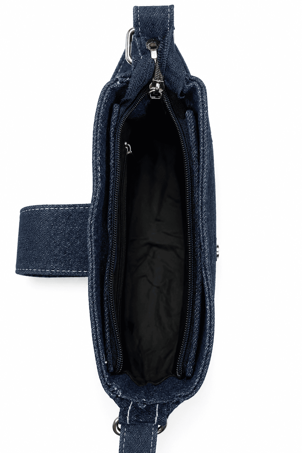 Y2K Denim Baguette Shoulder Bag - View 4