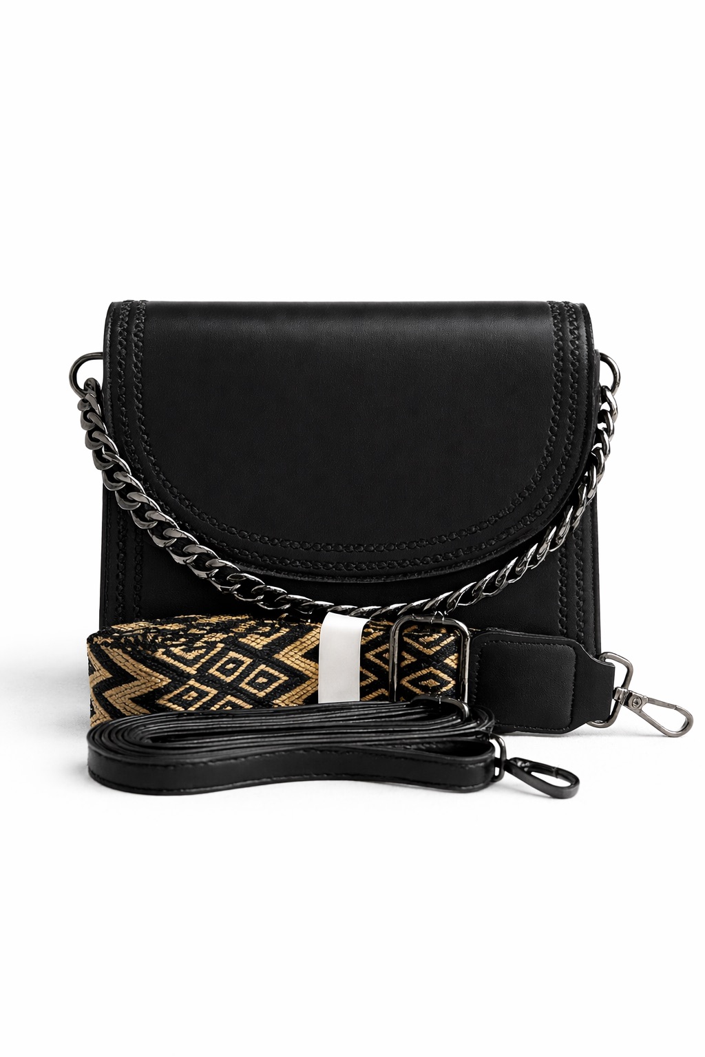 Sahari Premium Chain Sling Bag - Black - View 1