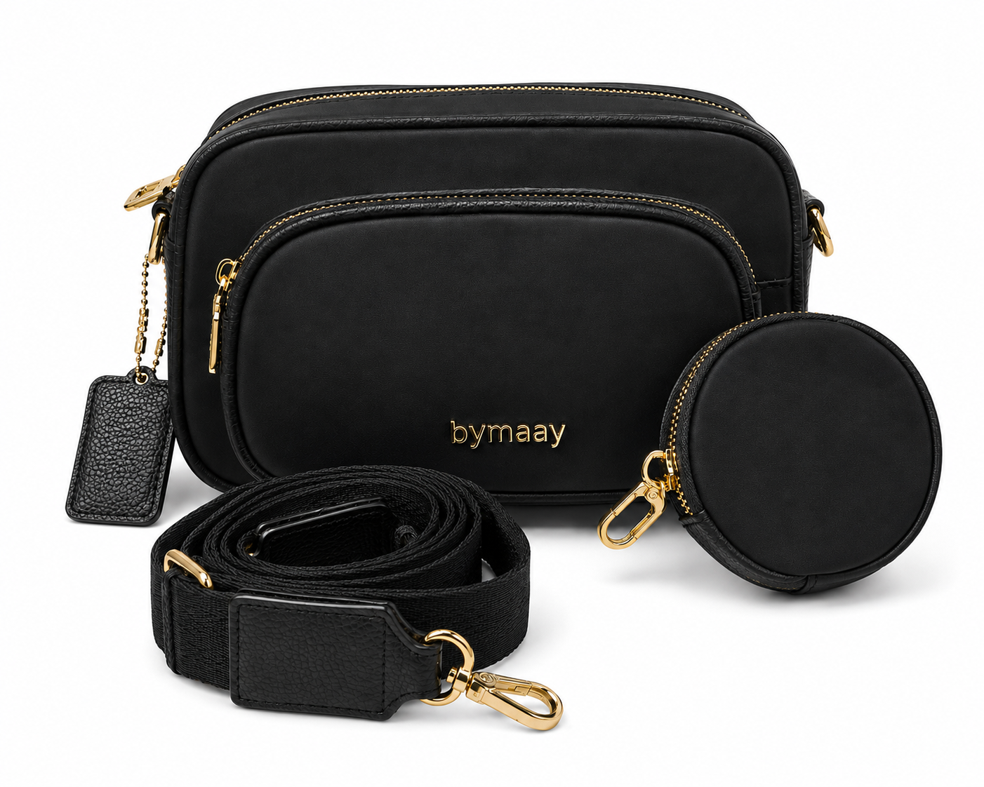 Sahari Hub Noir Multi-Compartment Sling Bag Set - View 1