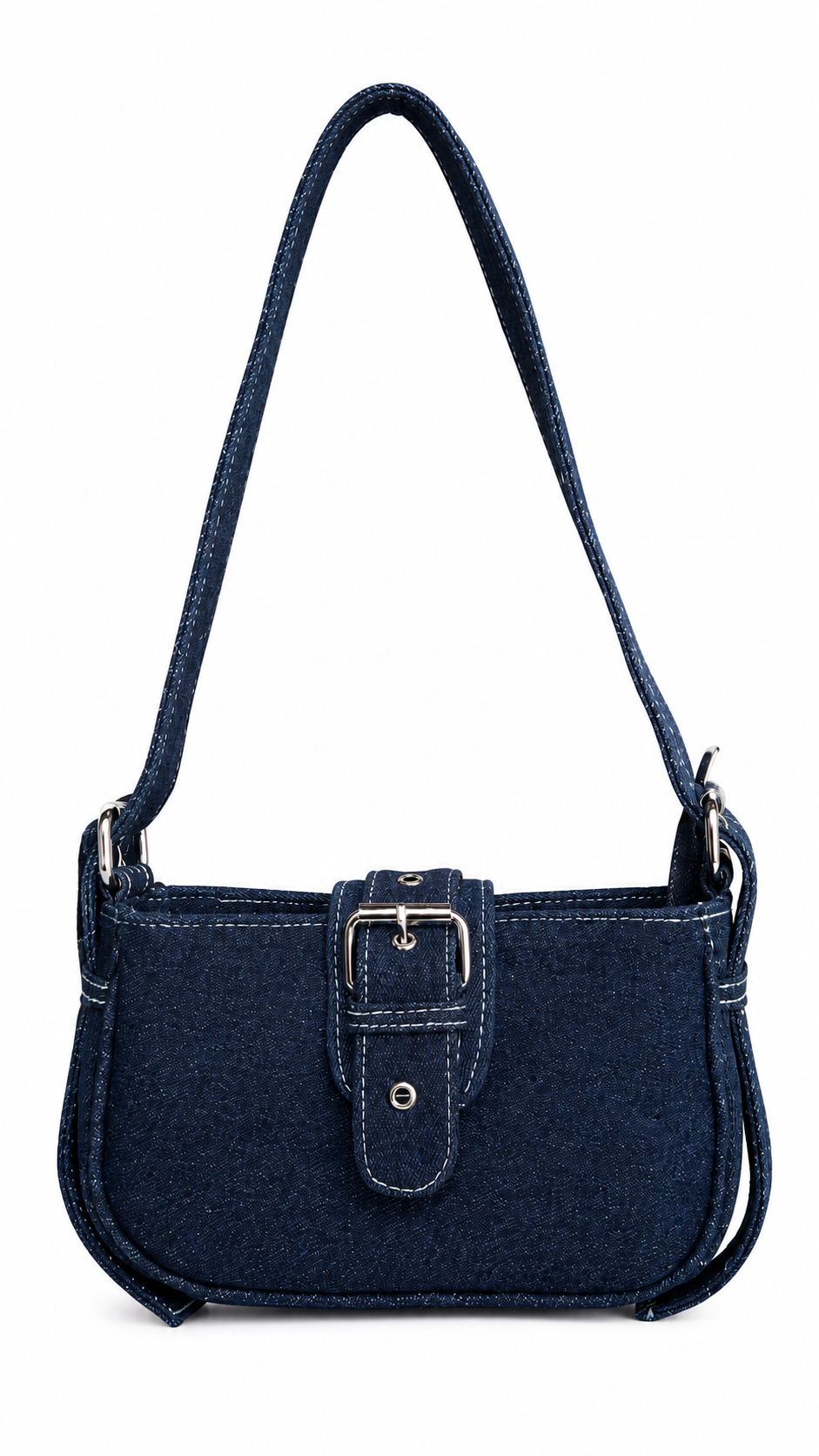 Y2K Denim Baguette Shoulder Bag - View 1